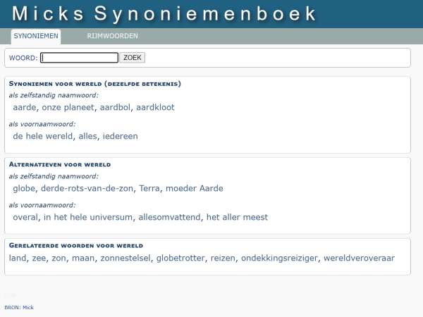 Synoniemenboek.nl is live!